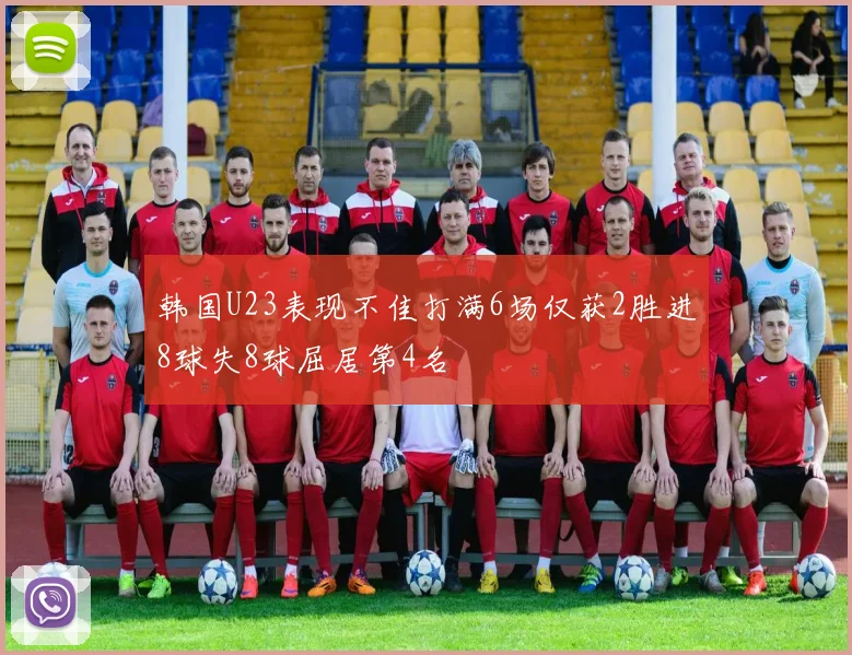 韩国U23表现不佳打满6场仅获2胜进8球失8球屈居第4名